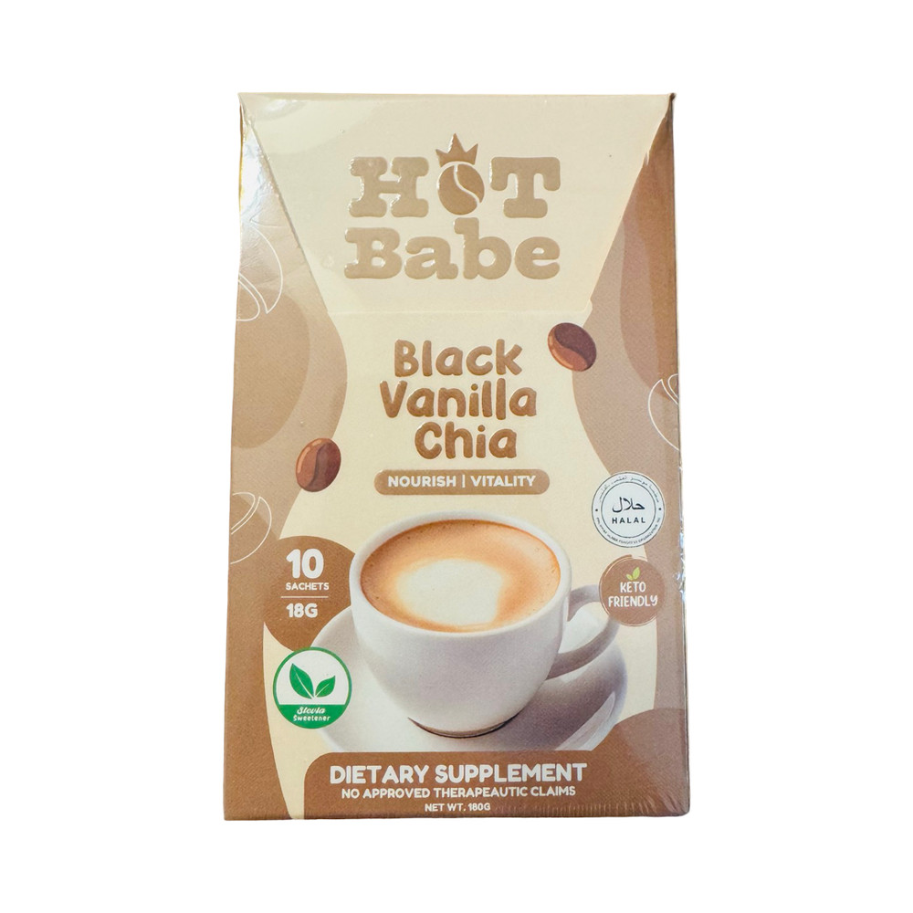Hot Babe Black Vanilla Chia, 10 Sachets