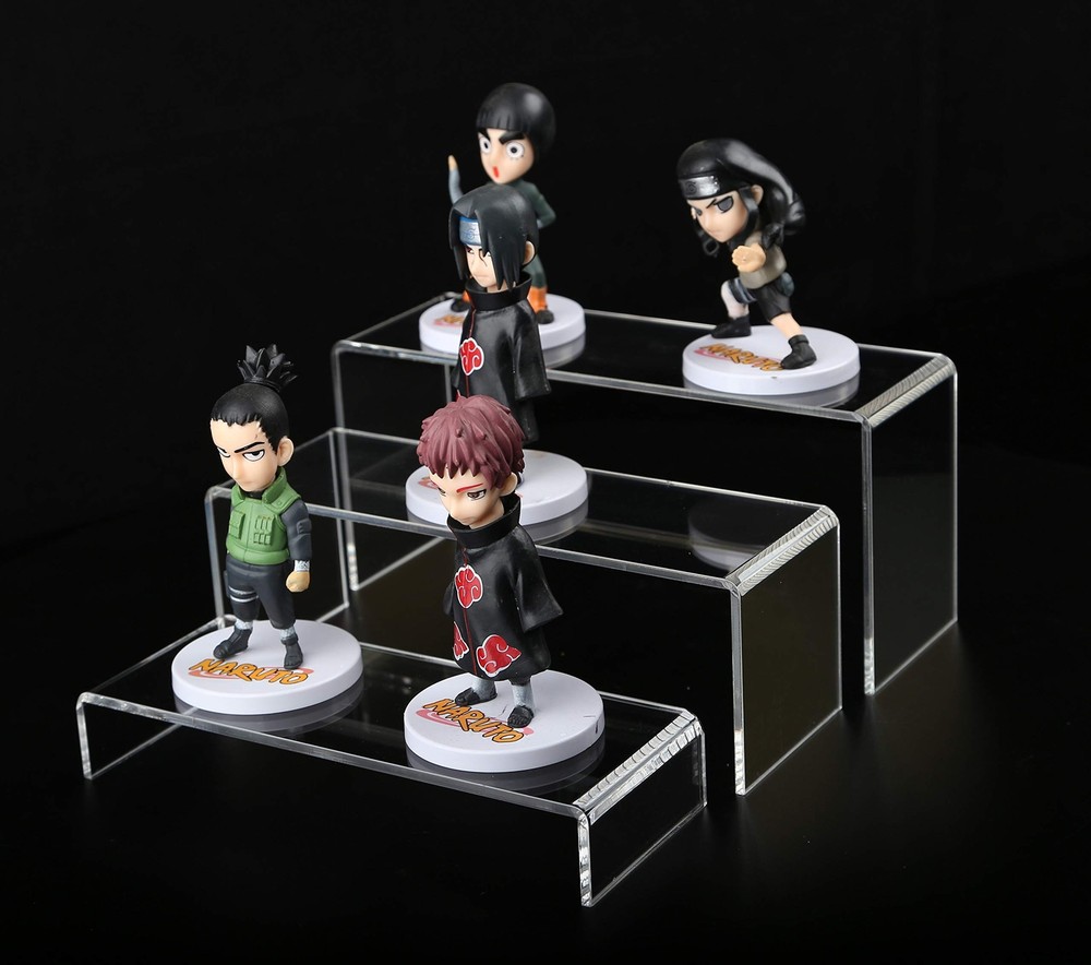 3 Pack Clear Acrylic Display Risers for Shelf Dessert Cupcake