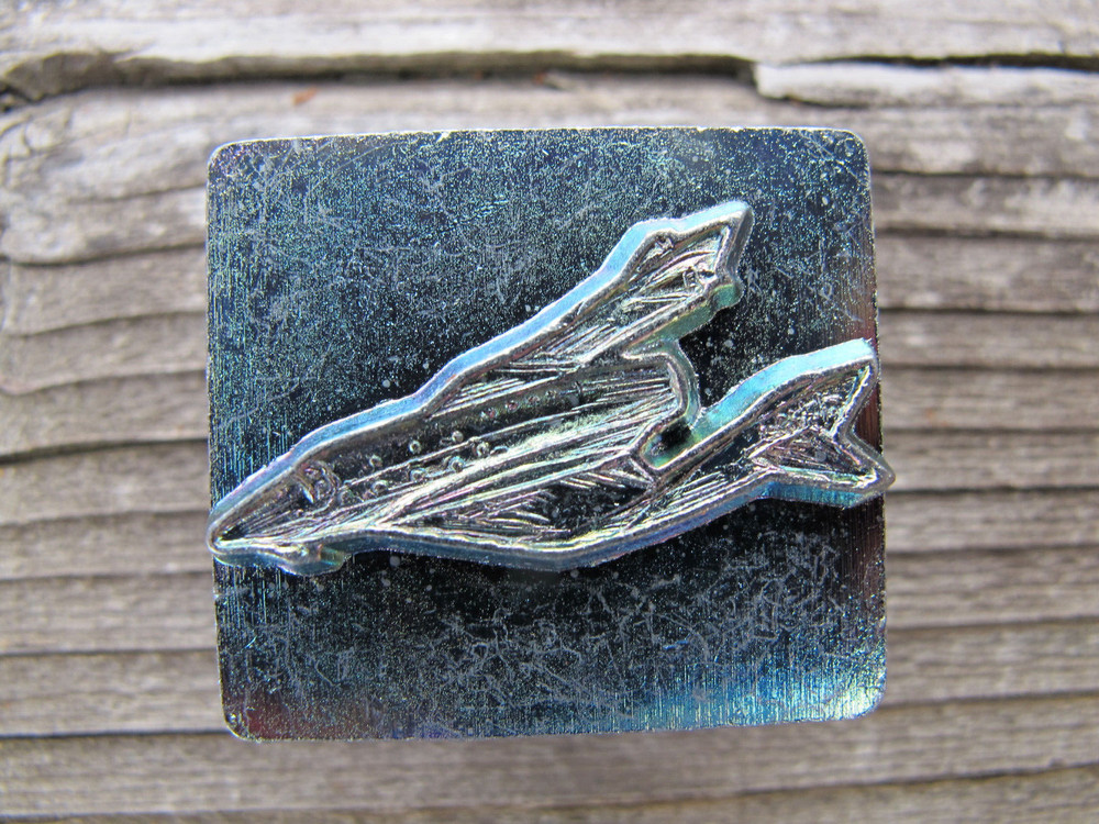 Galactic Space Shuttle 1" Leather Stamp Tool Outer Space NASA