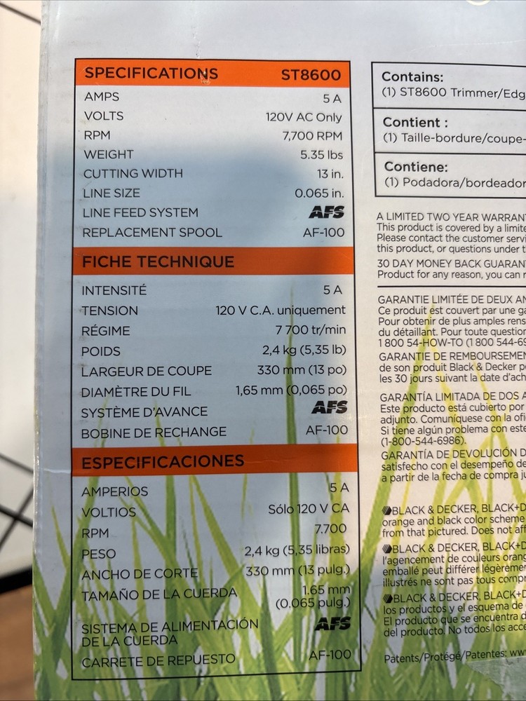 Black & Decker ST8600 5Amp Corded 13 In.String Trimmer/Edger