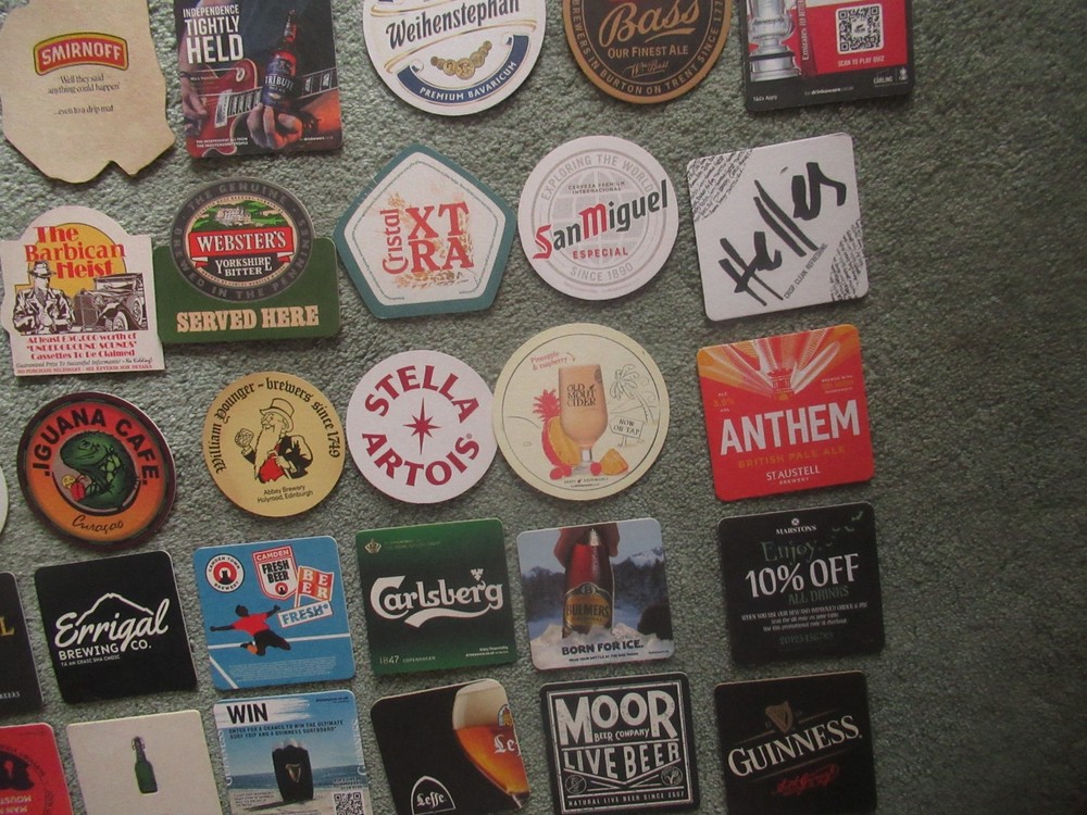 54 x Beer Mats, Coasters - ALL DIFFERENT