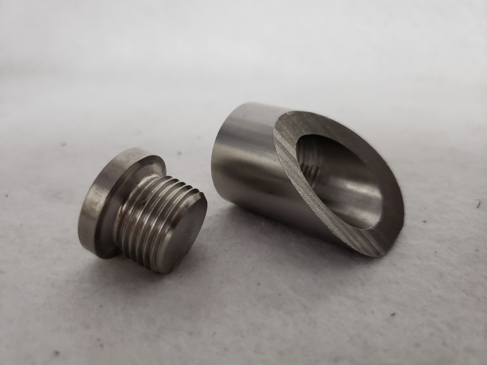 45° Oxygen Sensor O2 Weld on Nut & Cap Bung Kit M18*1.5 Thread S2P4