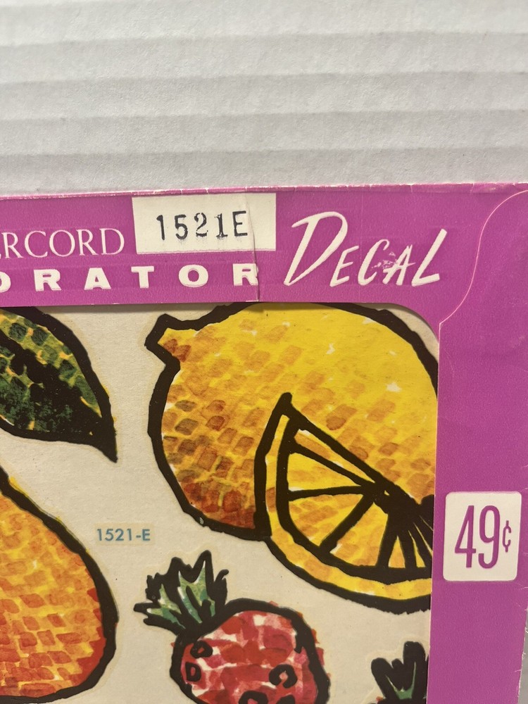 Vintage Meyercord Decal Transfer Fruit #1521E