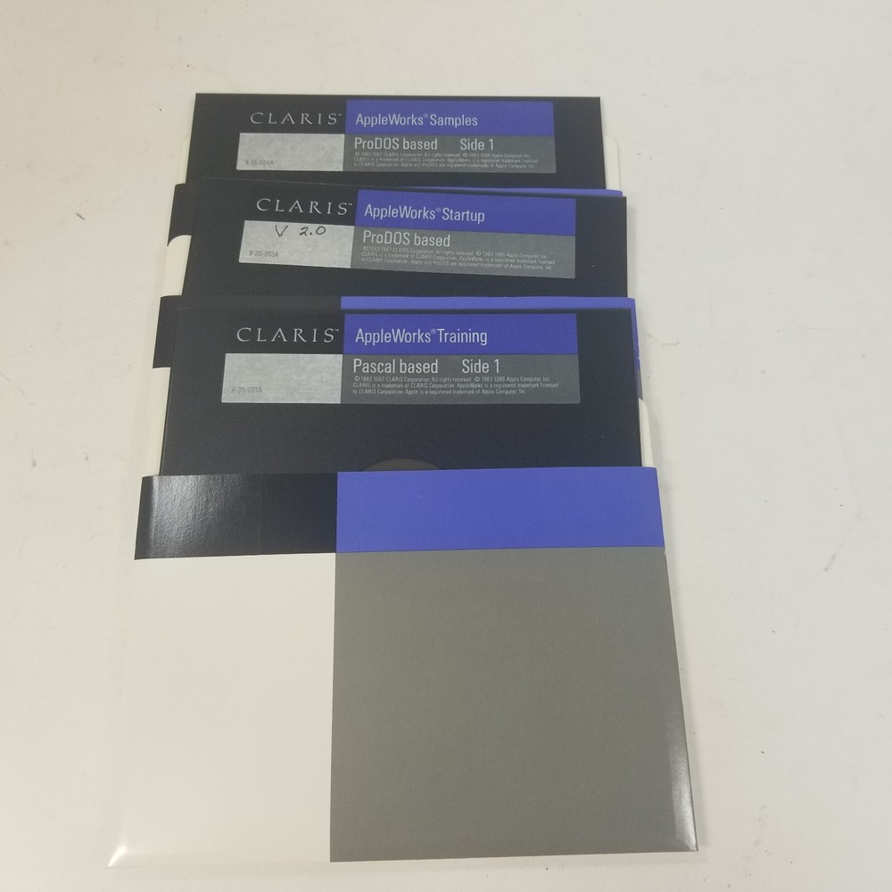 Claris Appleworks Software ProDOS based 5.25 Disks