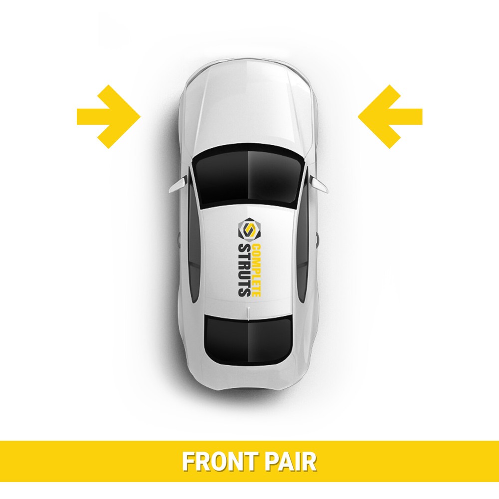 2012-2017 Fiat 500 Front Pair Complete Struts & Coil Spring Assemblies