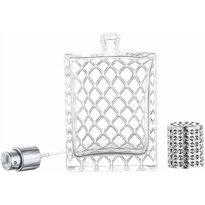 2 Pack 100ml Thick Glass Perfume Atomizer,Empty Perfume Spray Bottle