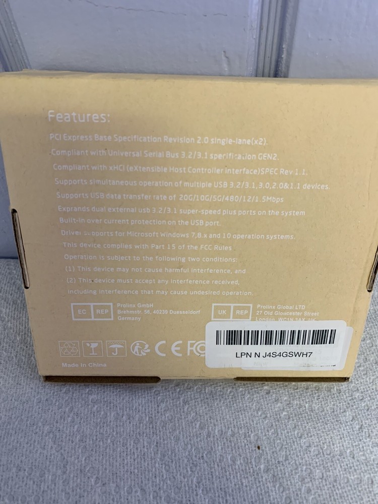 USB 3.X PCle Host Card