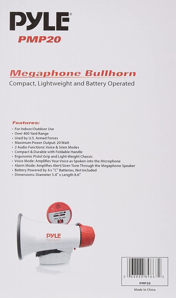 Portable Megaphone Bullhorn
