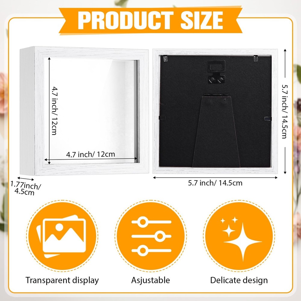 Ripeng 16 Pack Shadow Box Frame Display Case Picture Frame for Wedding Bouque...