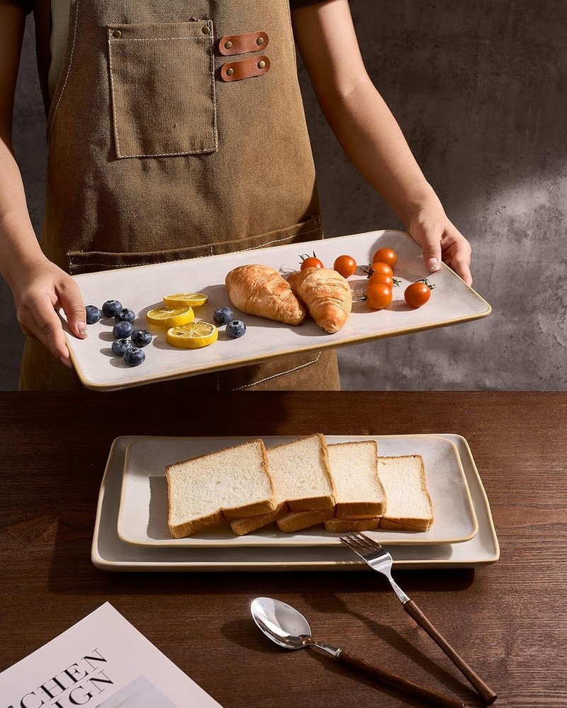 Serving Platter Rectangular 15.67/14.1/12.6inch Serving Dishes Entertaining