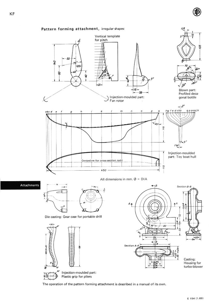 Deckel Universal Copy Milling Machine KF2 Operators Manual *635