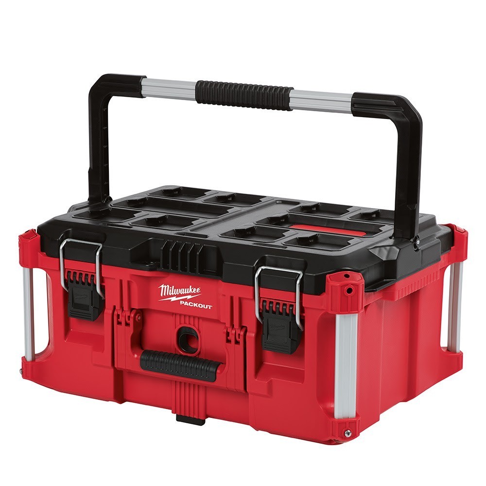 , Milwaukee 48228425 Packout Tool Box with Impact Resistant Polymers, Large
