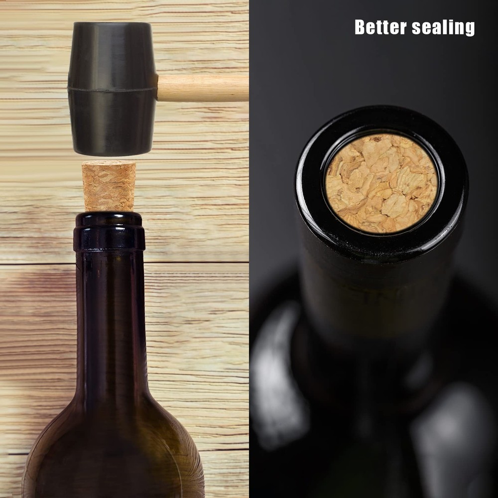 100 Pack Corks for Crafts Tapered Wine Bottle Cork Stoppers Corks for Wine Be...