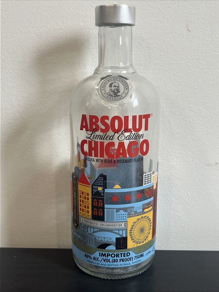 Absolut Vodka Chicago Limited Edition Bottle (EMPTY)
