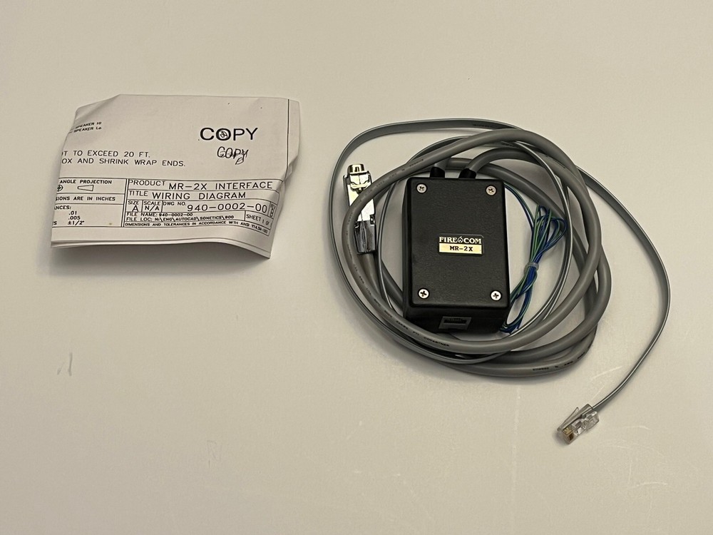 FireCom Fire Com MR-2X Mobile Radio Interface 110-5107-30 Assembly