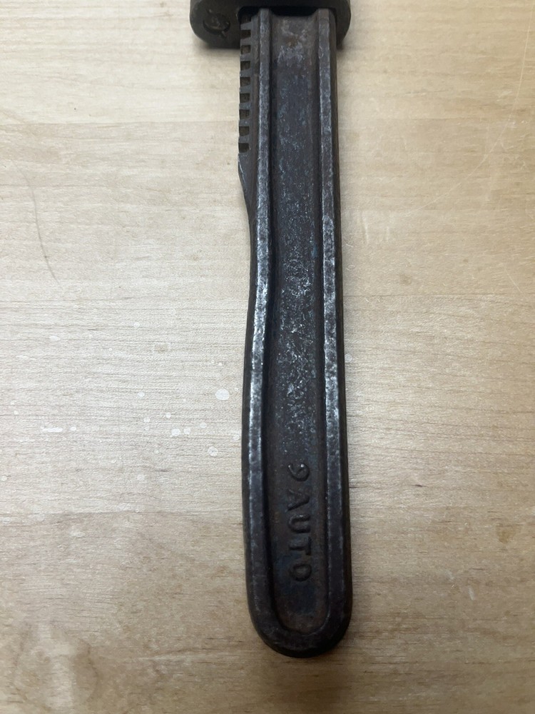 Vintage 9" Auto Monkey Adjustable Wrench Smooth Jaw Marked 9 Auto