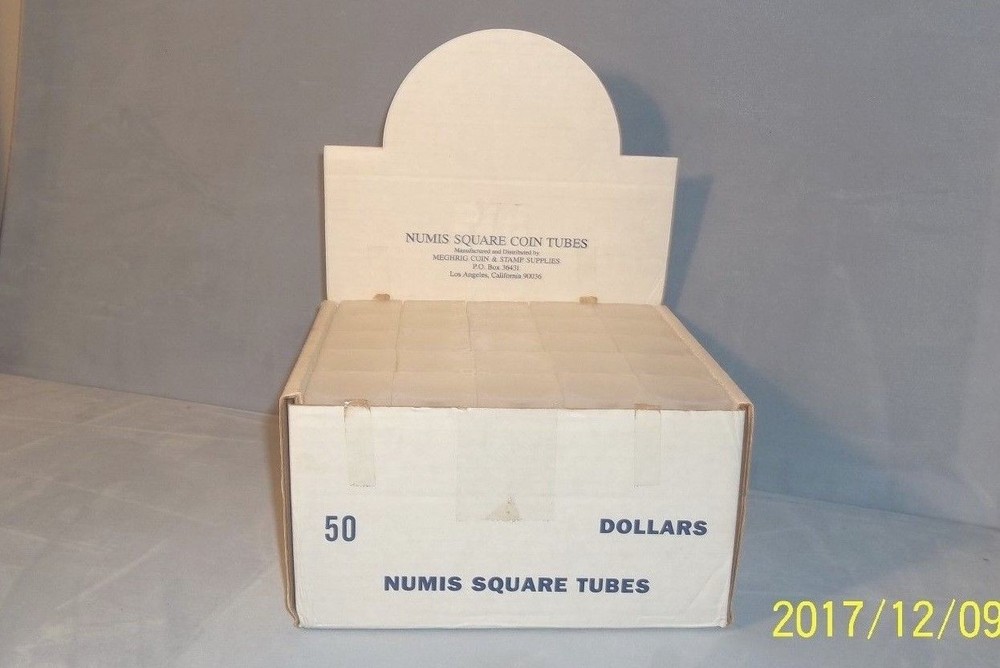 NEW--THREE (3) Numis Square Coin Tubes-Large Dollars