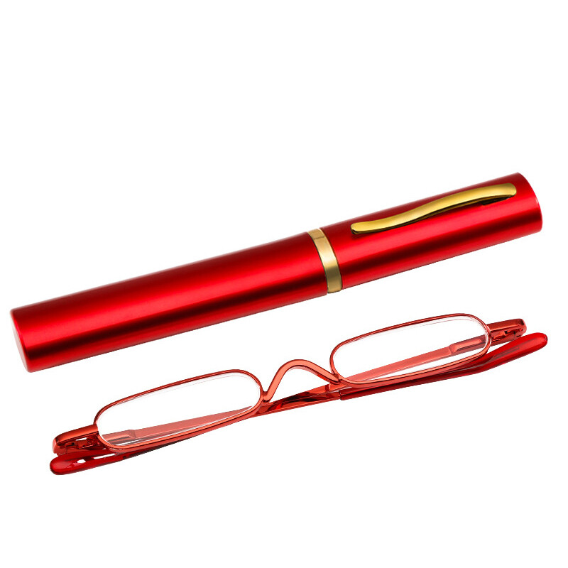 Mini Metal Reading Glasses Reader Spectacles Small Eyeglass Portable Retro US ⇘