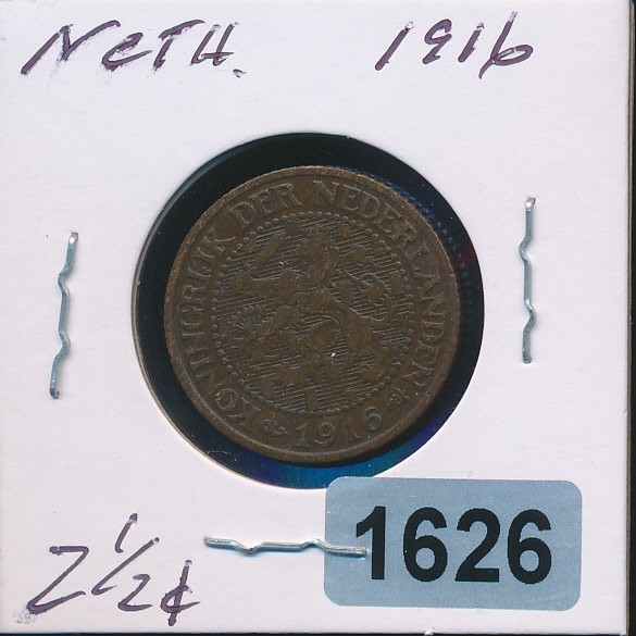 Netherlands :  2 1/2 CENT  1916 - #1626
