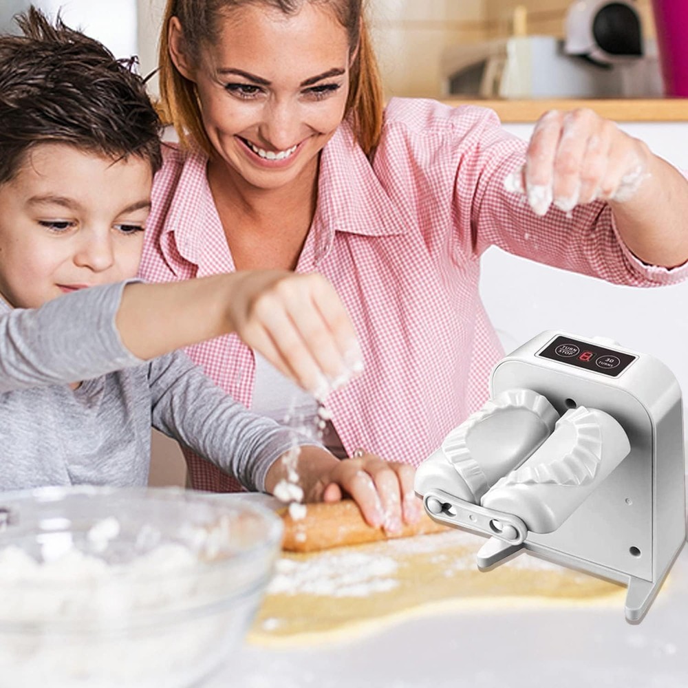 Electric Dumpling Press Maker Machine Automatic White Kitchen Pastry Maker