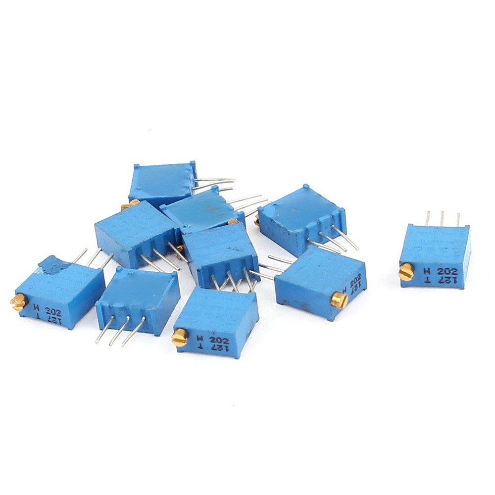 10PCS 3296W 2K ohm Multi-turn potentiometer variable resistance resistor