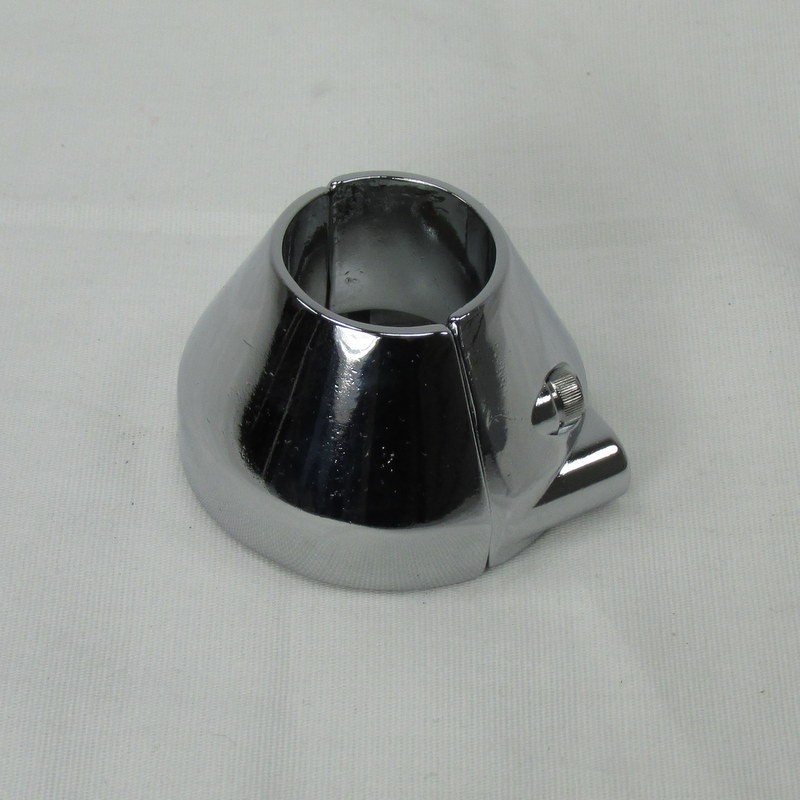 Smooth Throttle Housing Clamp for single cable use on 1" dia. Handlebars, Chrome