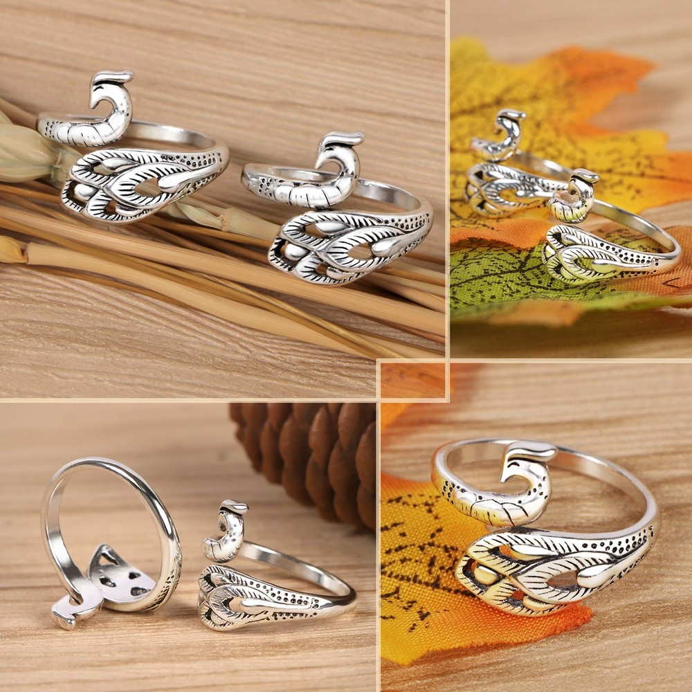 2 Pack Adjustable Knitting Loop Crochet Loop Yarn Guide Finger Holder Ring