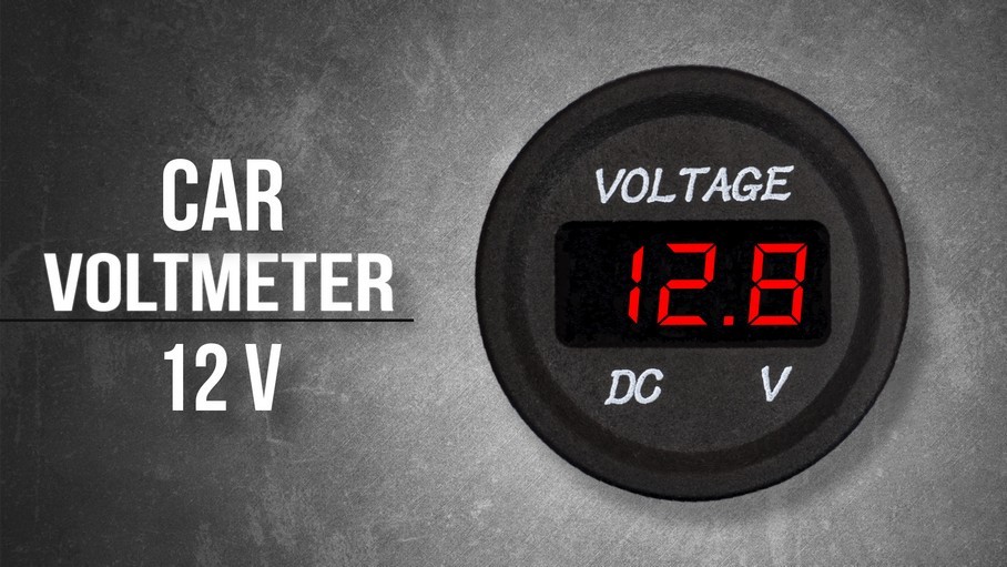 Automobile Car Boat Truck Red LED Panel Digital Voltage Meter Display Voltmeter