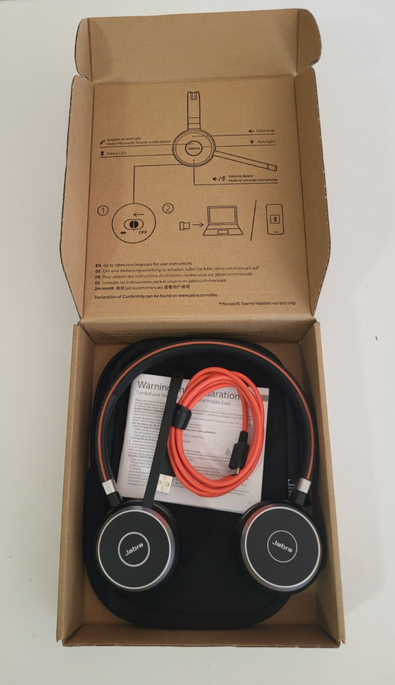 Jabra Evolve 65 Professional Wireless Headset W/ Dual Bluetooth Connectivity