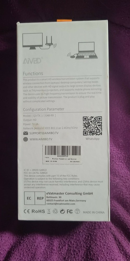 New Aimibo 4k Wireless HD Transmitter And Receiver Kit