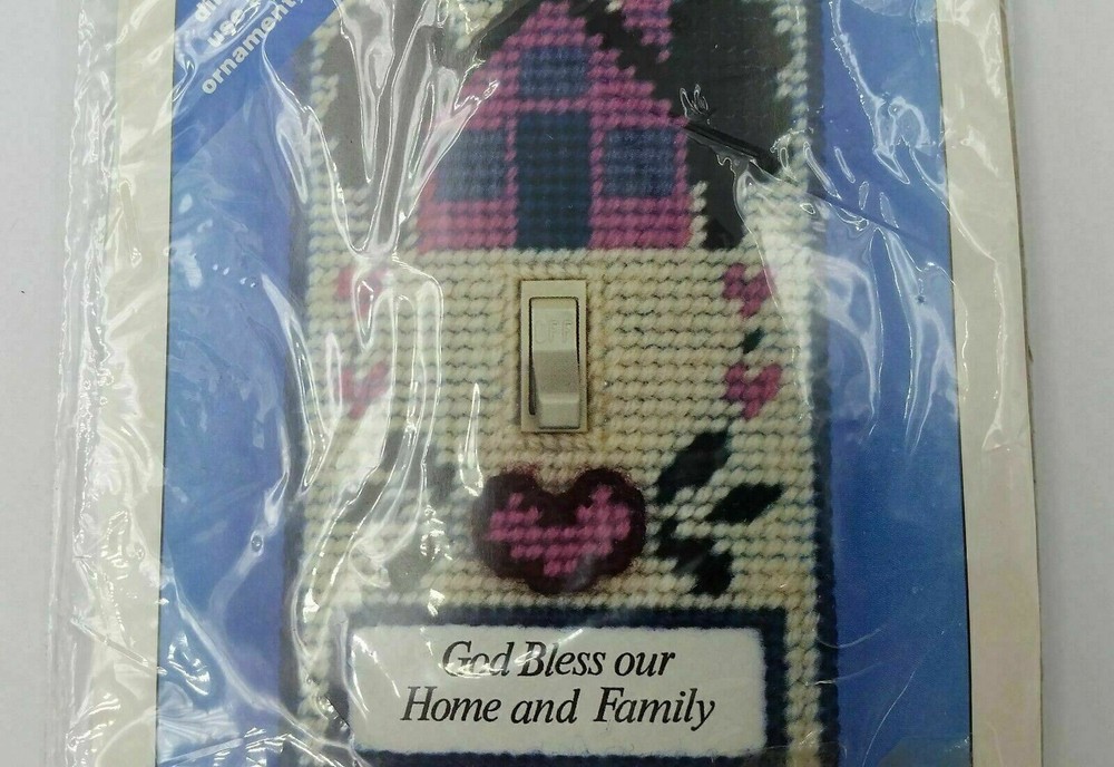 Vintage Make It Quick Scented Plastic Canvas 3-D Switchplate Kit Sealed