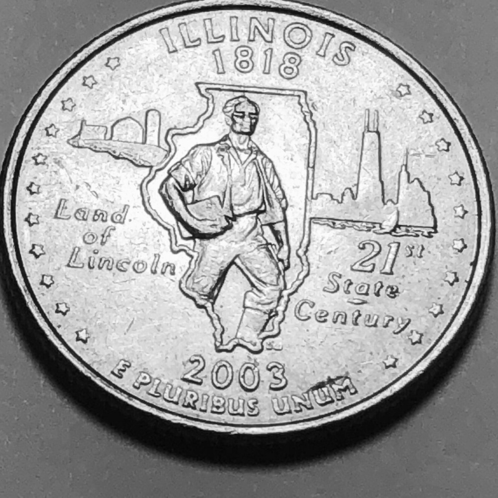 2003 P Illinois Statehood quarter circulated