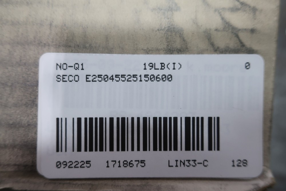 Seco E25045525150600 Tool Holder