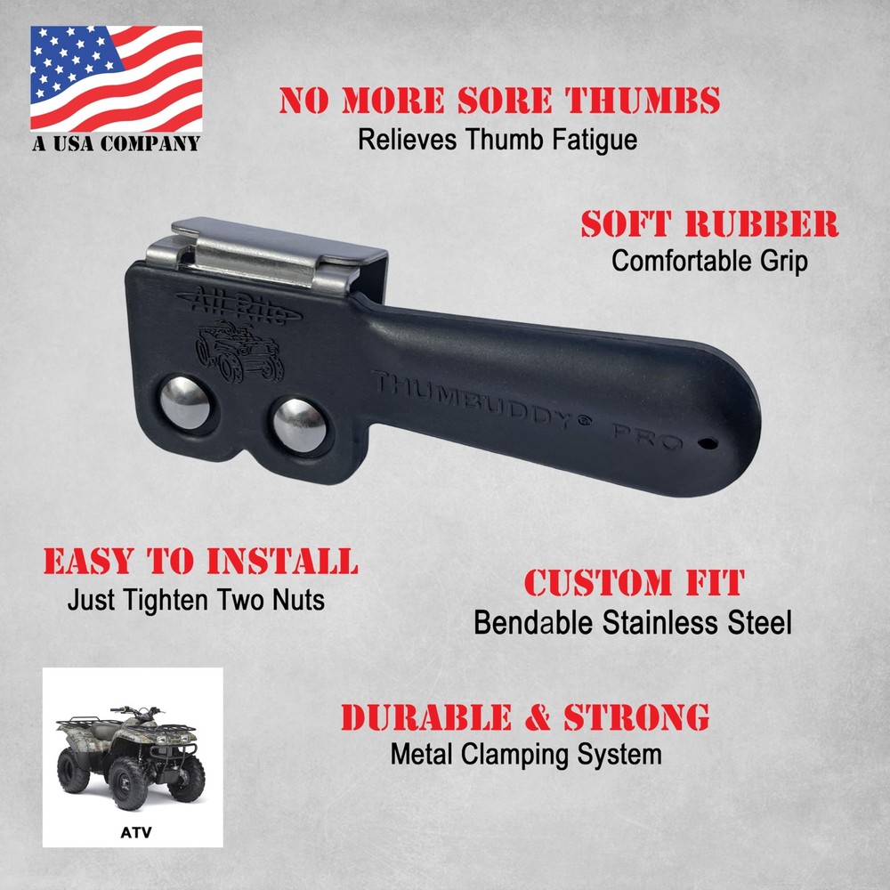ATV Throttle Extender for Enhanced Control - Model TB2, Black