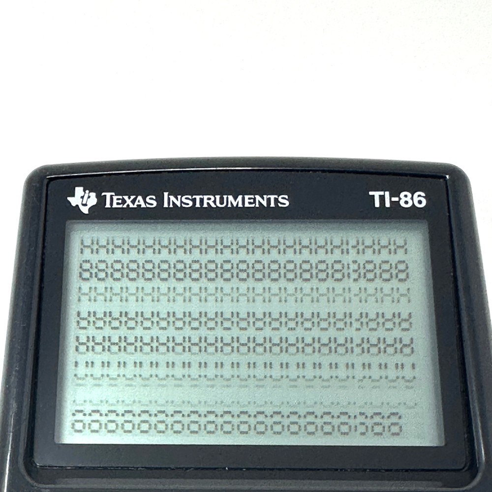 Texas Instruments TI-86 Graphing Calculator Tested Working Display Line Issue