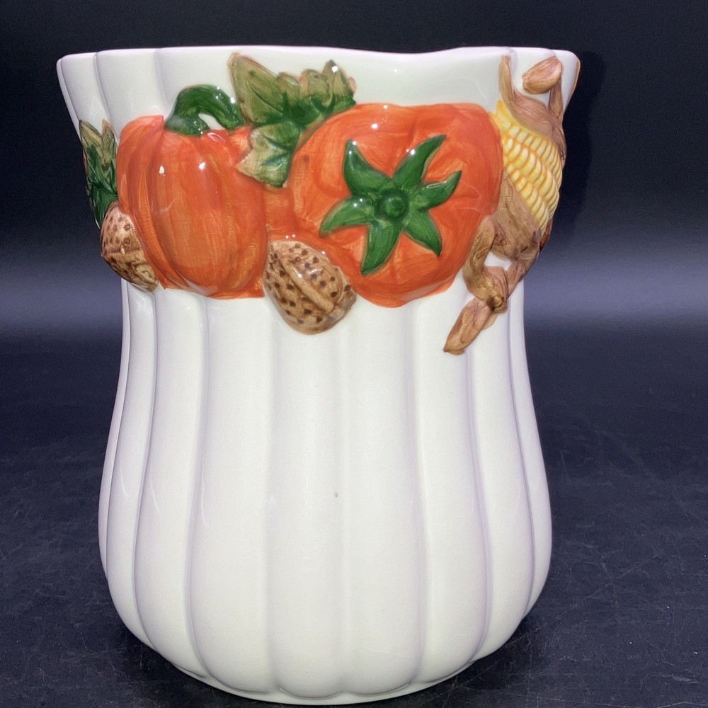 Colorful "Fall Harvest" Ceramic Pitcher By Asia Master Group
