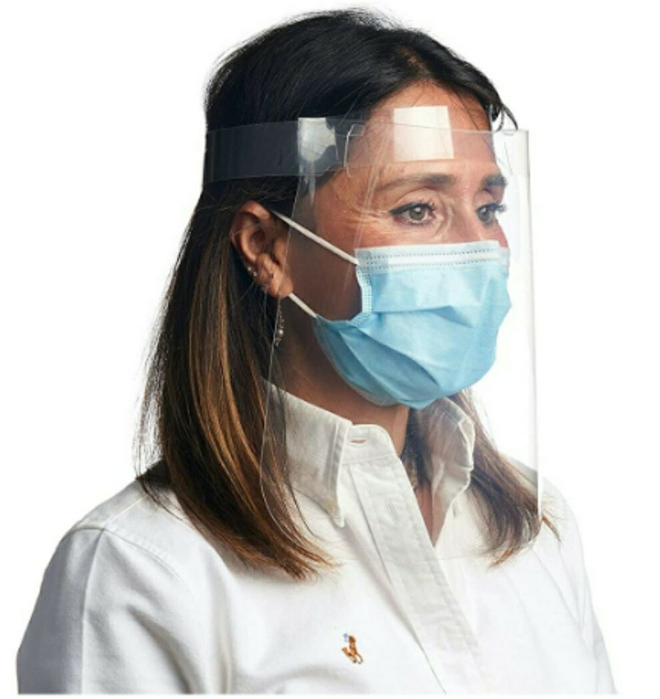 500 Pack Plastic Face Shields - Protective Face Shield for Adults Adjustable