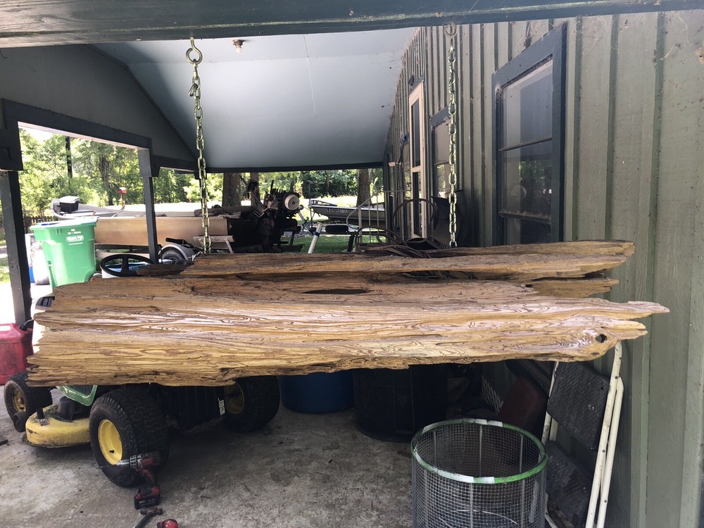 Cypress Log Hollow With Light For Pool Table Or Dinner Table Etc.