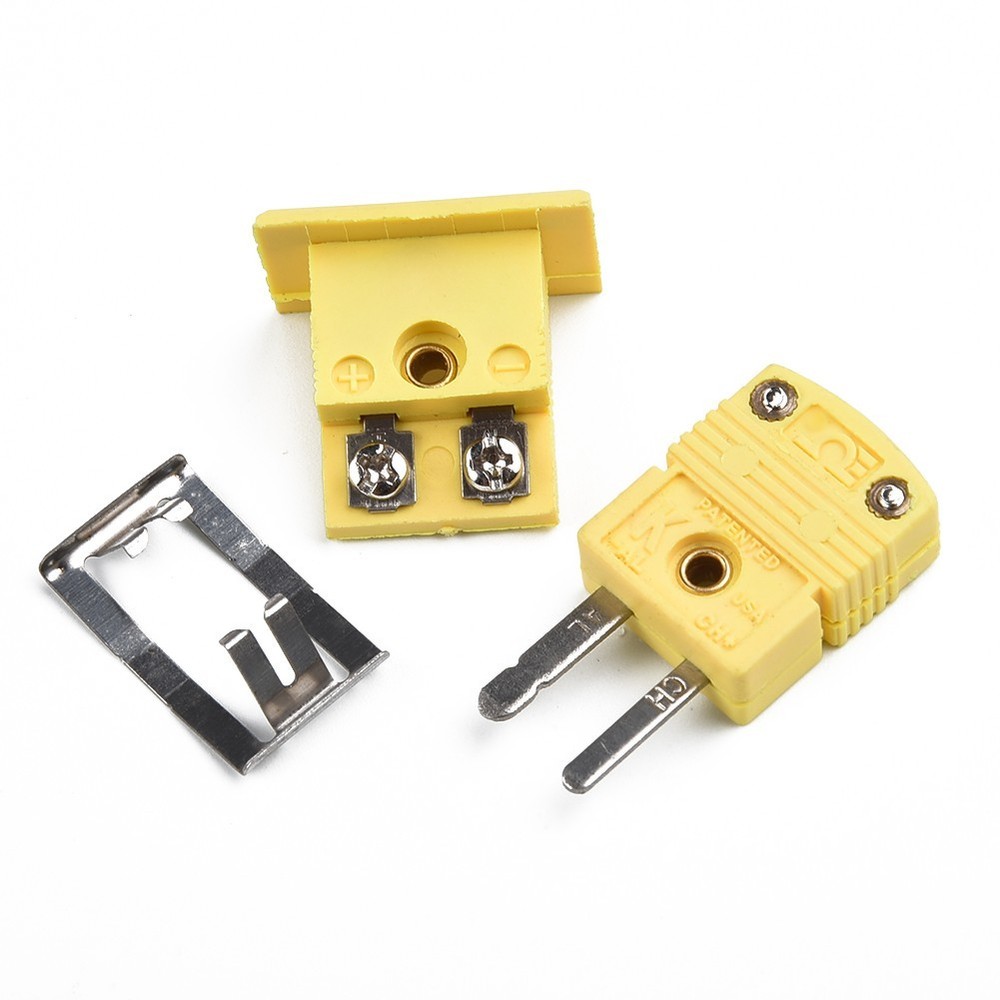 1 Set K Type Thermocouple Miniature Socket & Panel Mount Alloy-Plug Connector
