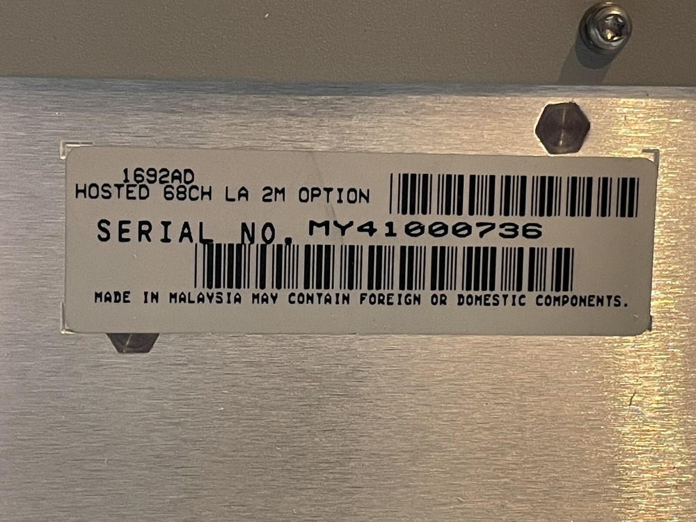 Agilent 1692AD 68-Channel Color Logic Analyzer (Bin A2)