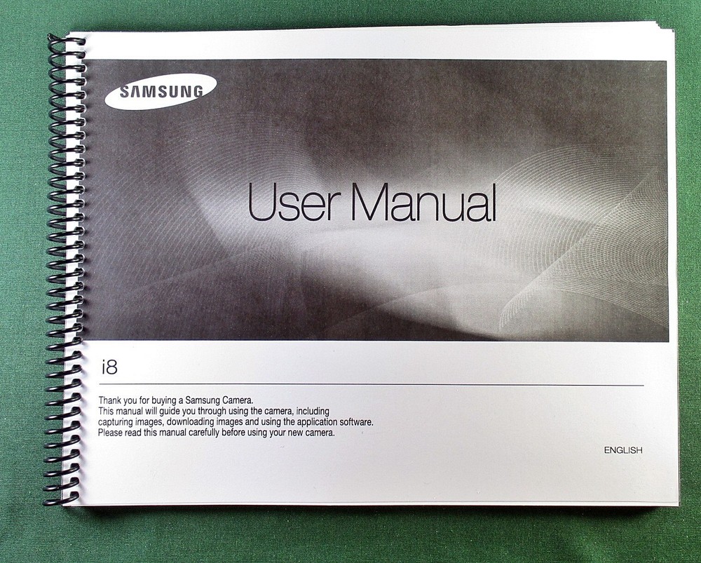 Samsung i8 User's Manual: 136 Pages & Protective Covers