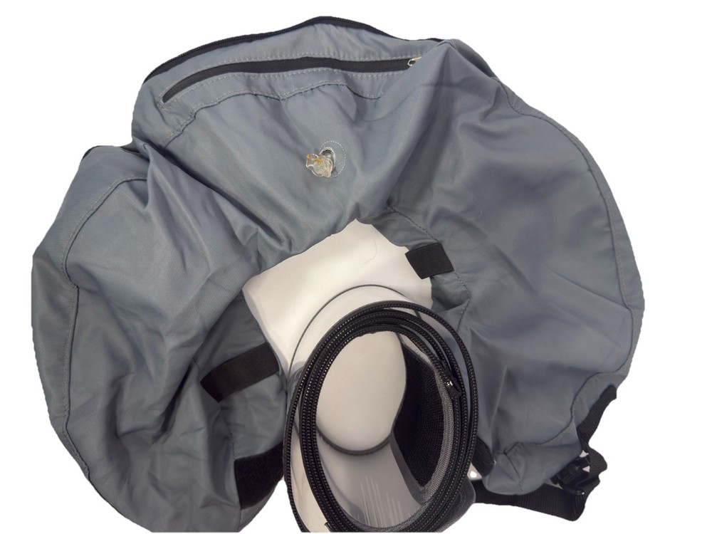 Barkless Dog Muzzle Grey Adjustable Mask Compatible With Medium Large Pets