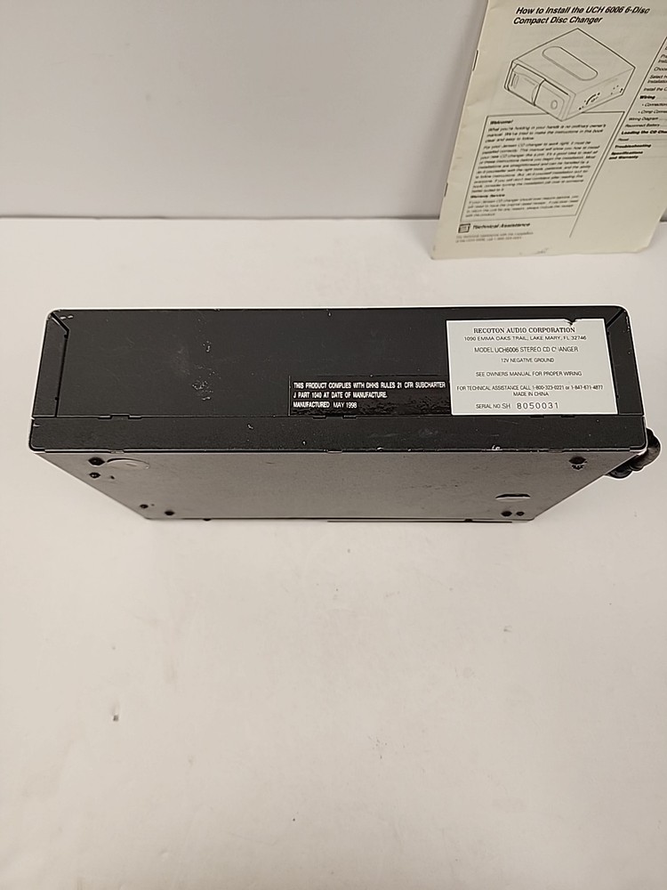 Jensen CD changer, UCH6006, modulator, wireless controller RF60U, NOT TESTED