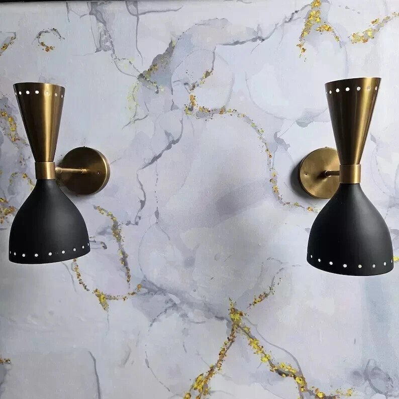 Brass Rustic Wall Sconce Light Mid century Modern Sconce Italian Wall Lamp Light