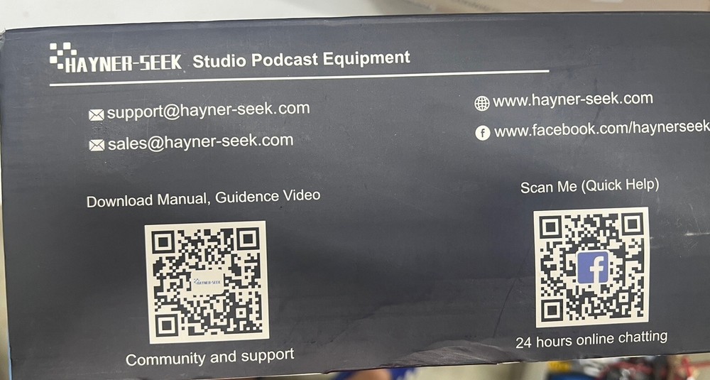 Hayner-Seek Audio Interface Podcast Equipment Bundle for 2