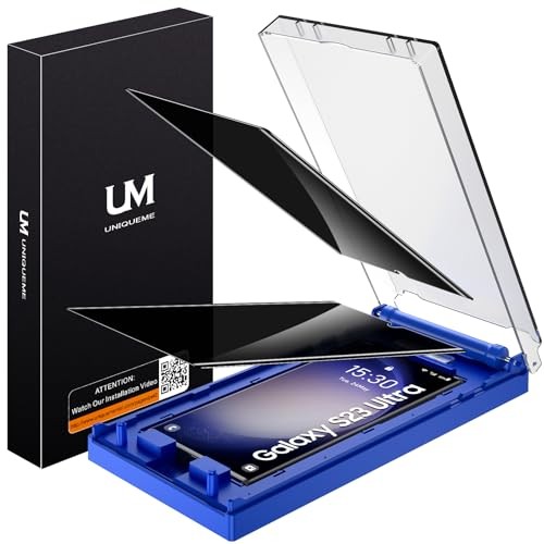[2 Pack] for Privacy Screen Protector, [Dust Samsung Galaxy S23 Ultra Black