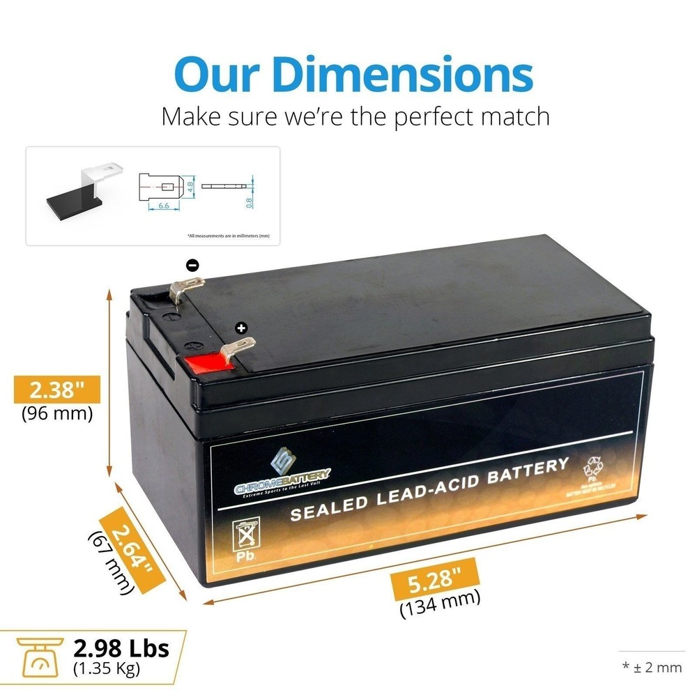 12V 3.5AH SLA Battery 8PK