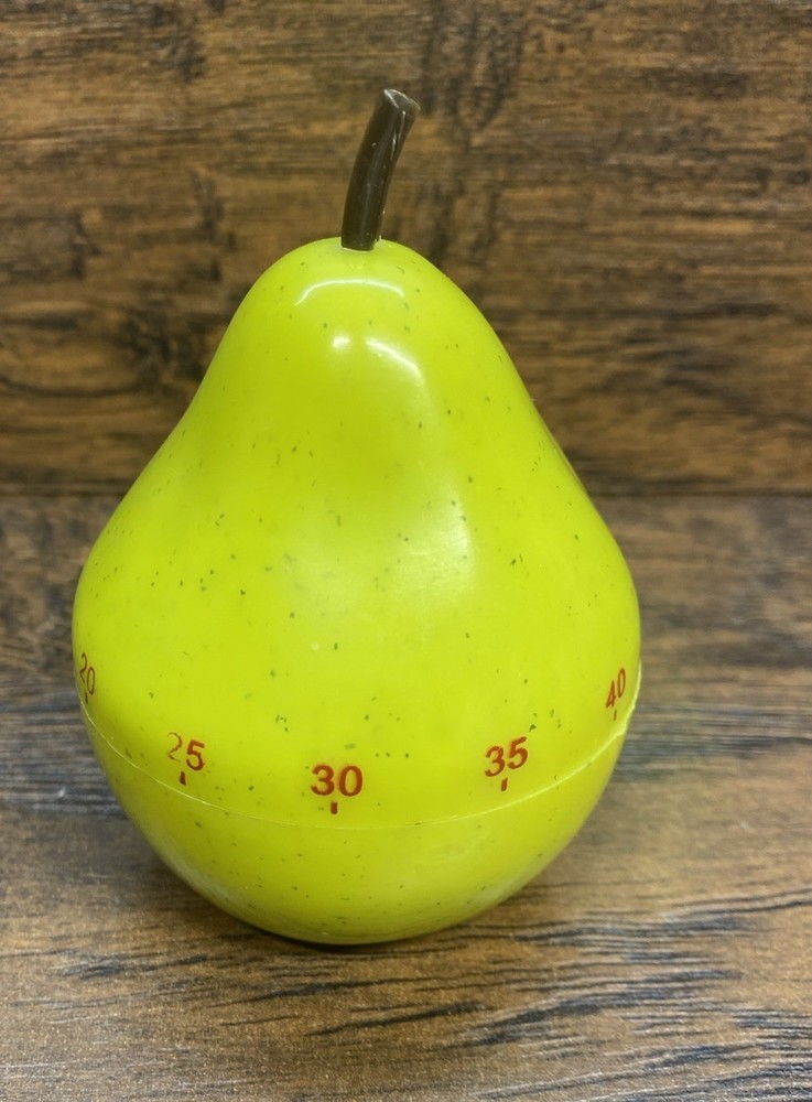 Retro Pear Shaped Kitchen Timer 60 Minute Mechanical Cooking Timer Green