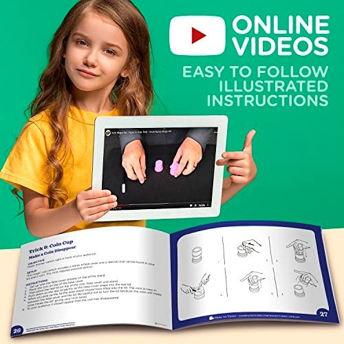 Ultimate Magic Kit for Kids - 100+ Exciting Tricks & Tutorial Videos Ages 6-12
