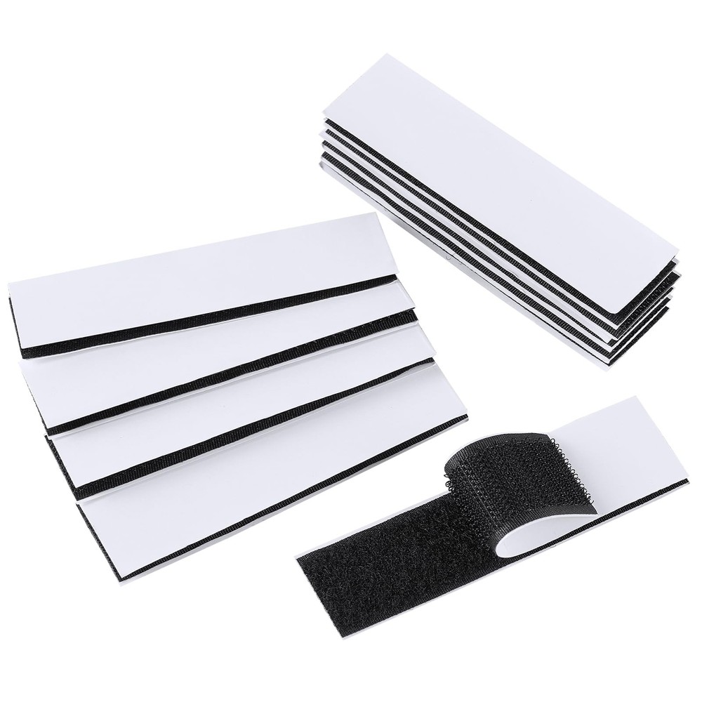 10 Sets Hook and Loop Strips with Adhesive 1x4 Inch Strips for Home Office